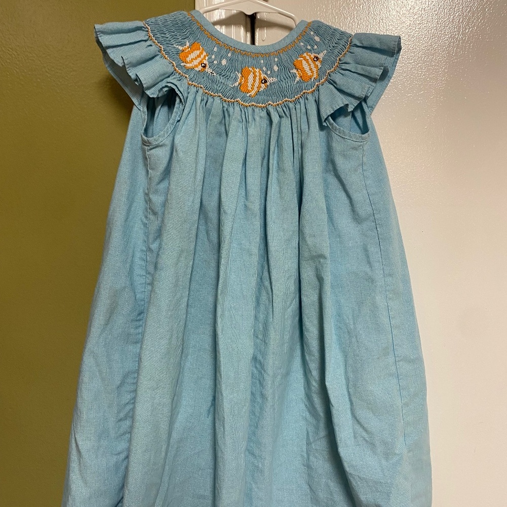 Castles and crowns fish smocked dress